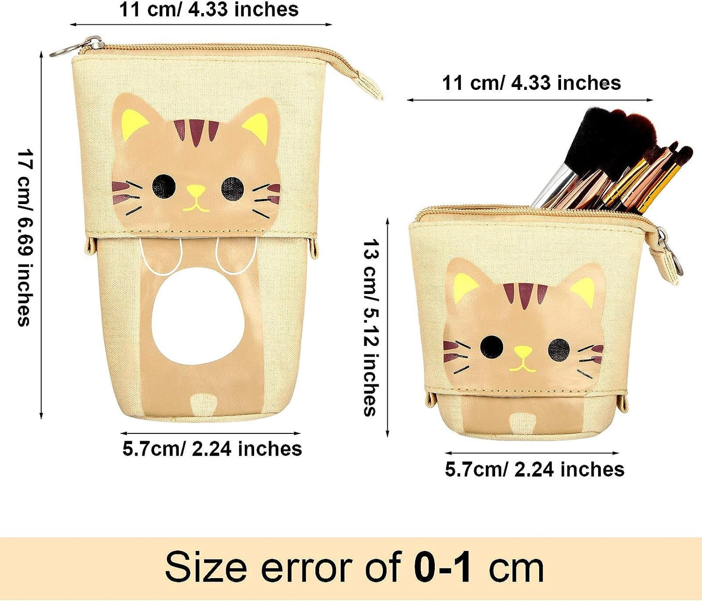 Canvas Makeup Bag/Cosmetics Stationery/Pen Case Box with Zipper