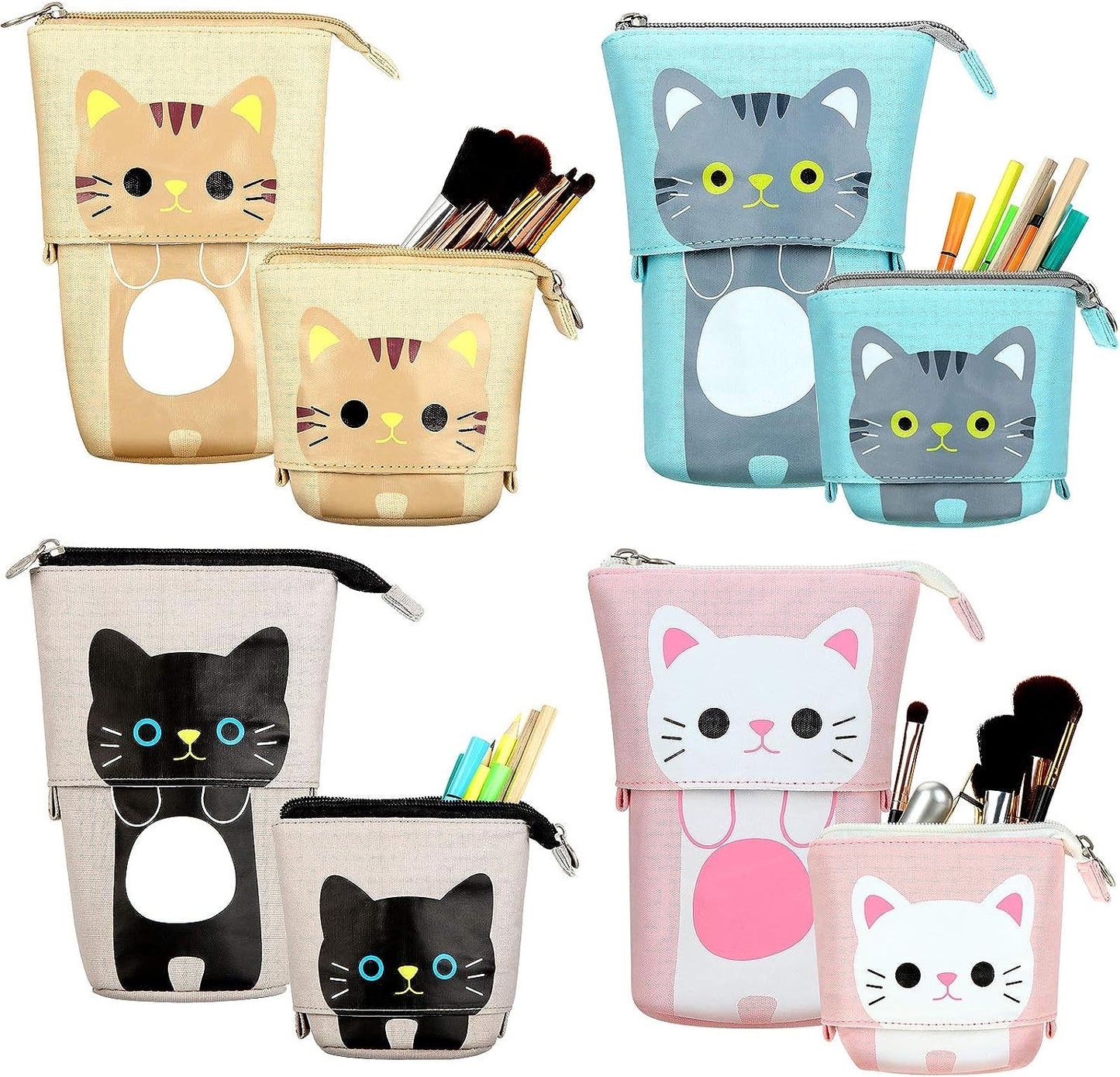 Canvas Makeup Bag/Cosmetics Stationery/Pen Case Box with Zipper