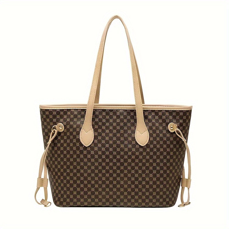 Classic Retro Faux Leather Tote Bags (Medium)