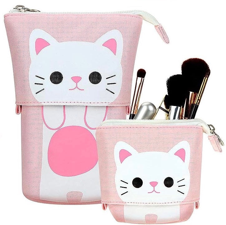 Canvas Makeup Bag/Cosmetics Stationery/Pen Case Box with Zipper