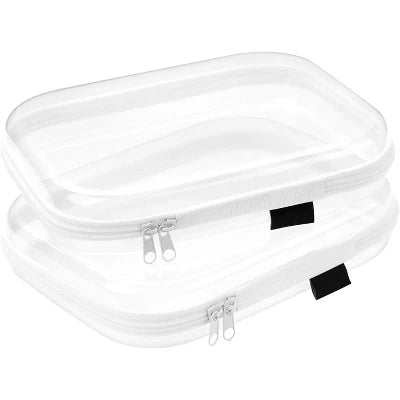 Clear Hard Shell Zipper Case (Large)