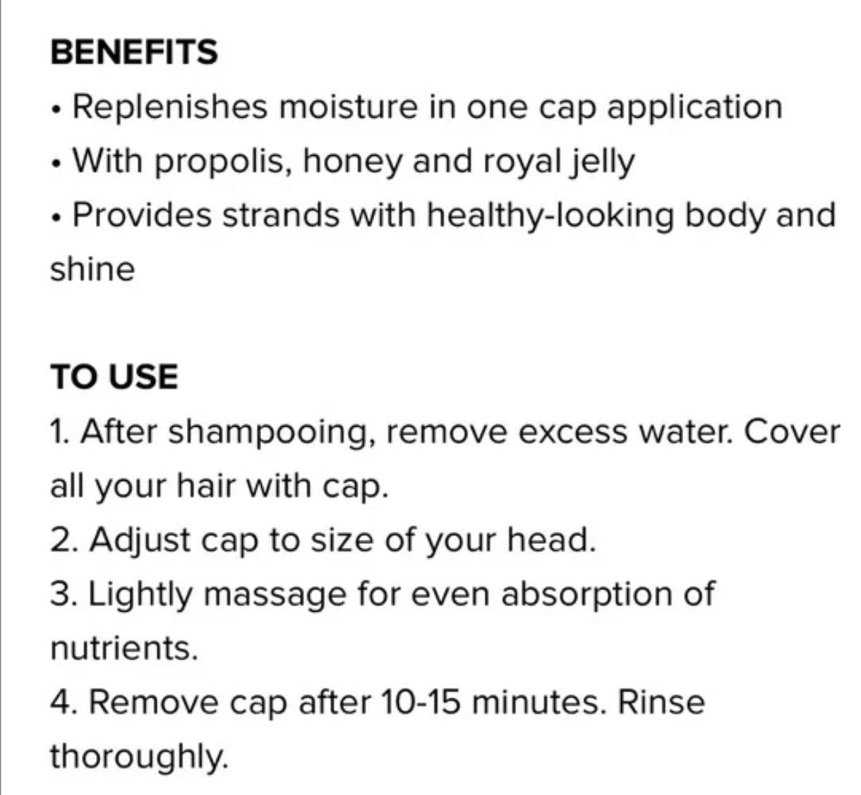 Elastine Propolithera Hair Deep Conditioning Treatment Cap Cap