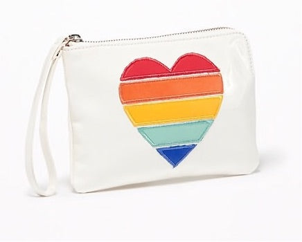 Faux Leather Printed Wristlet