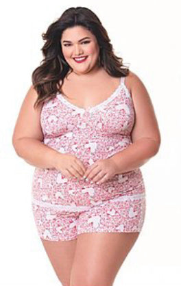 Soft and Romantic Floral Cami Short Set