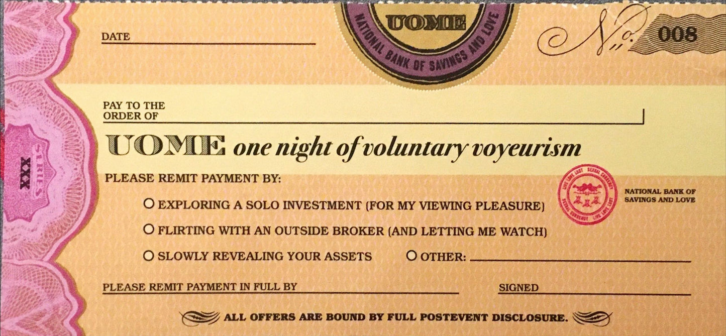 Sex Cheques (UOweMe)