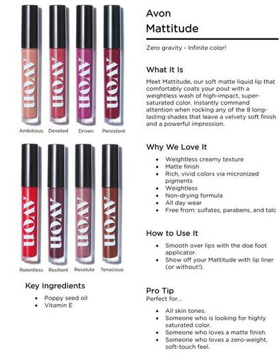 Avon Mattitude Liquid Lipstick