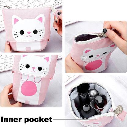Canvas Makeup Bag/Cosmetics Stationery/Pen Case Box with Zipper