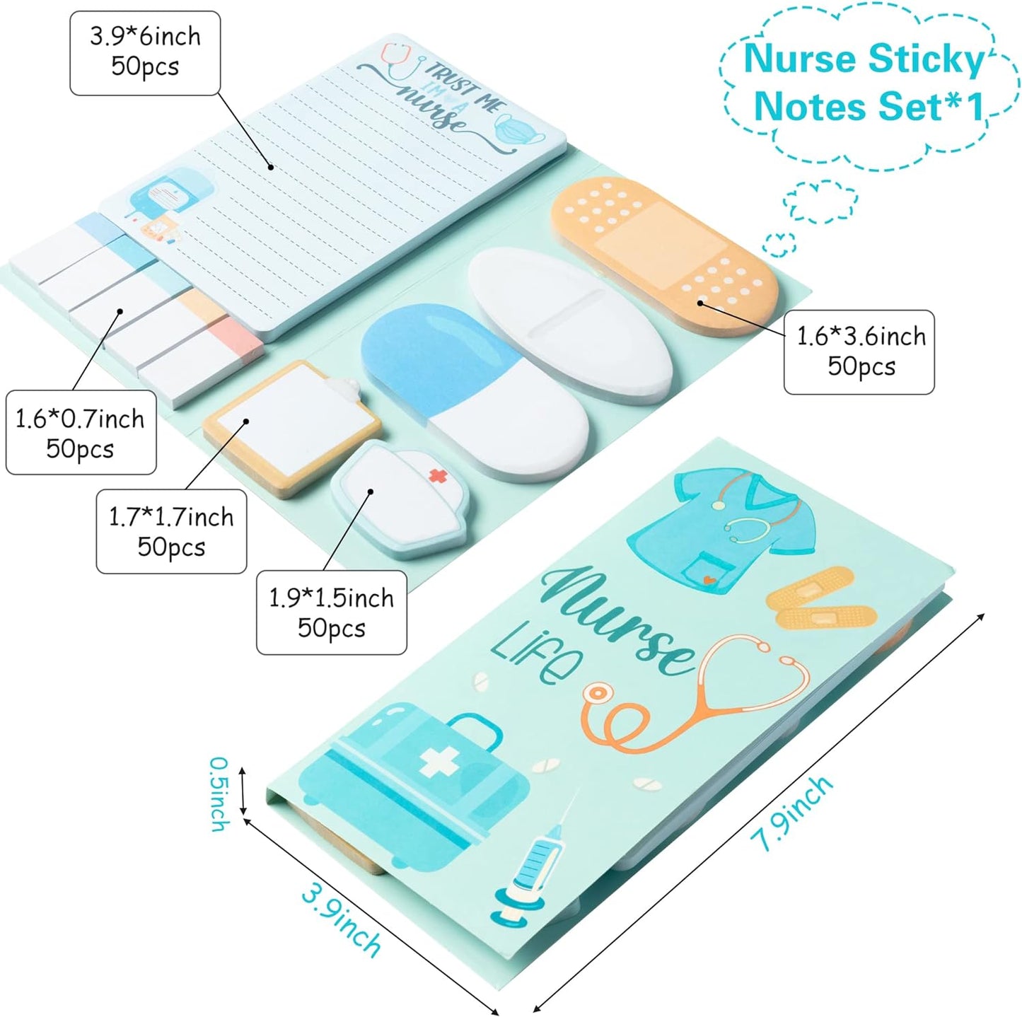 Nurse Themed Sticky Notes Set