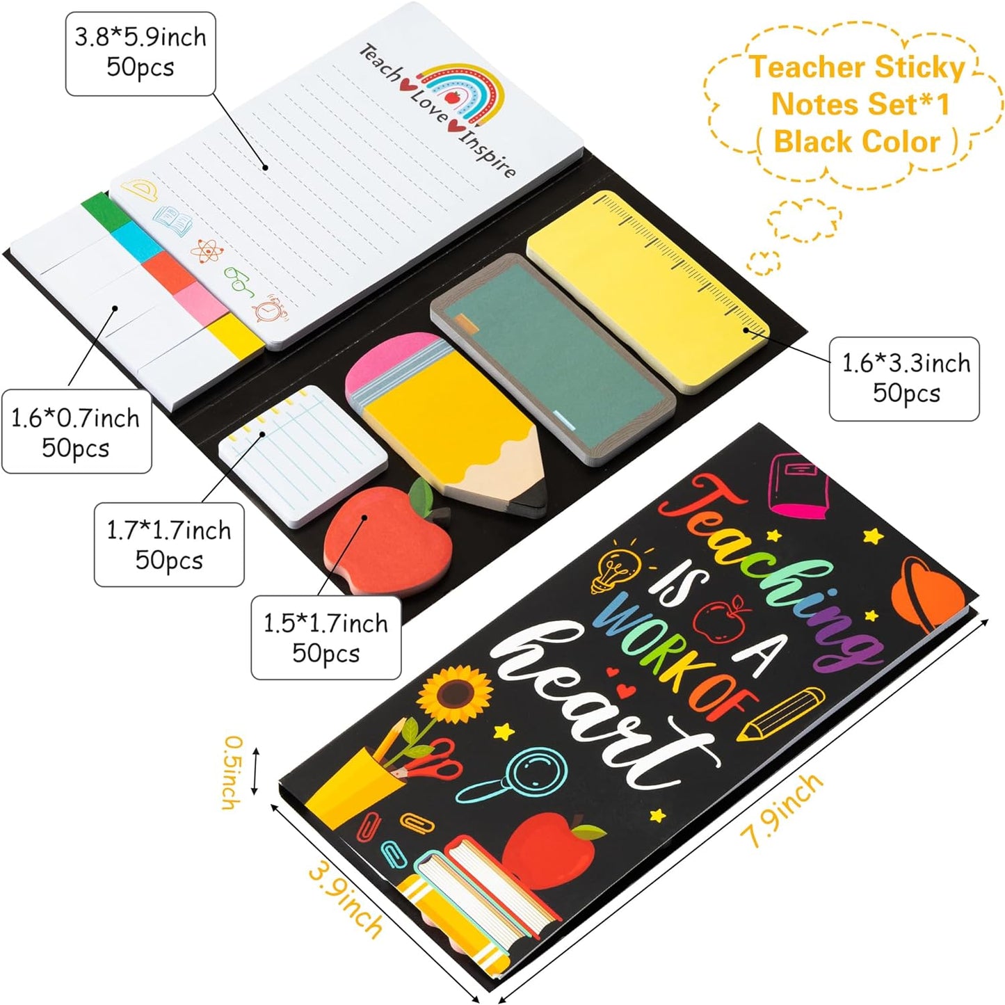 Teacher Themed Sticky Notes Set