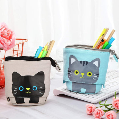 Canvas Makeup Bag/Cosmetics Stationery/Pen Case Box with Zipper
