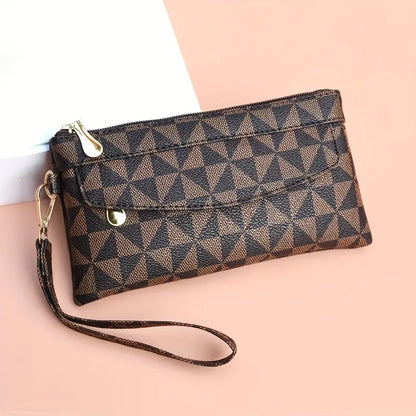 Geometric Print Clutch Bag