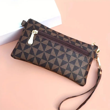 Geometric Print Clutch Bag