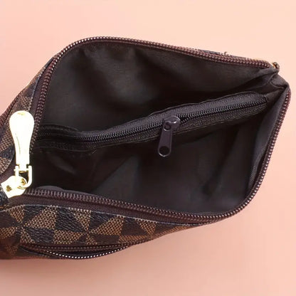 Geometric Print Clutch Bag