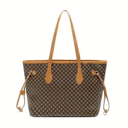 Classic Retro Faux Leather Tote Bags (Medium)