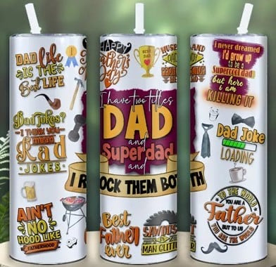 Father/Dad Inspired Printed Tumblers