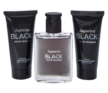 Aquarius Black Travel Set