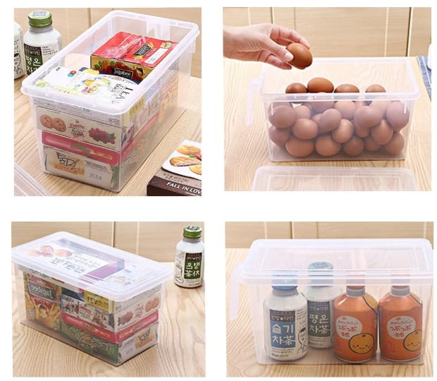 Plastic Storage Container with Lids and Handles