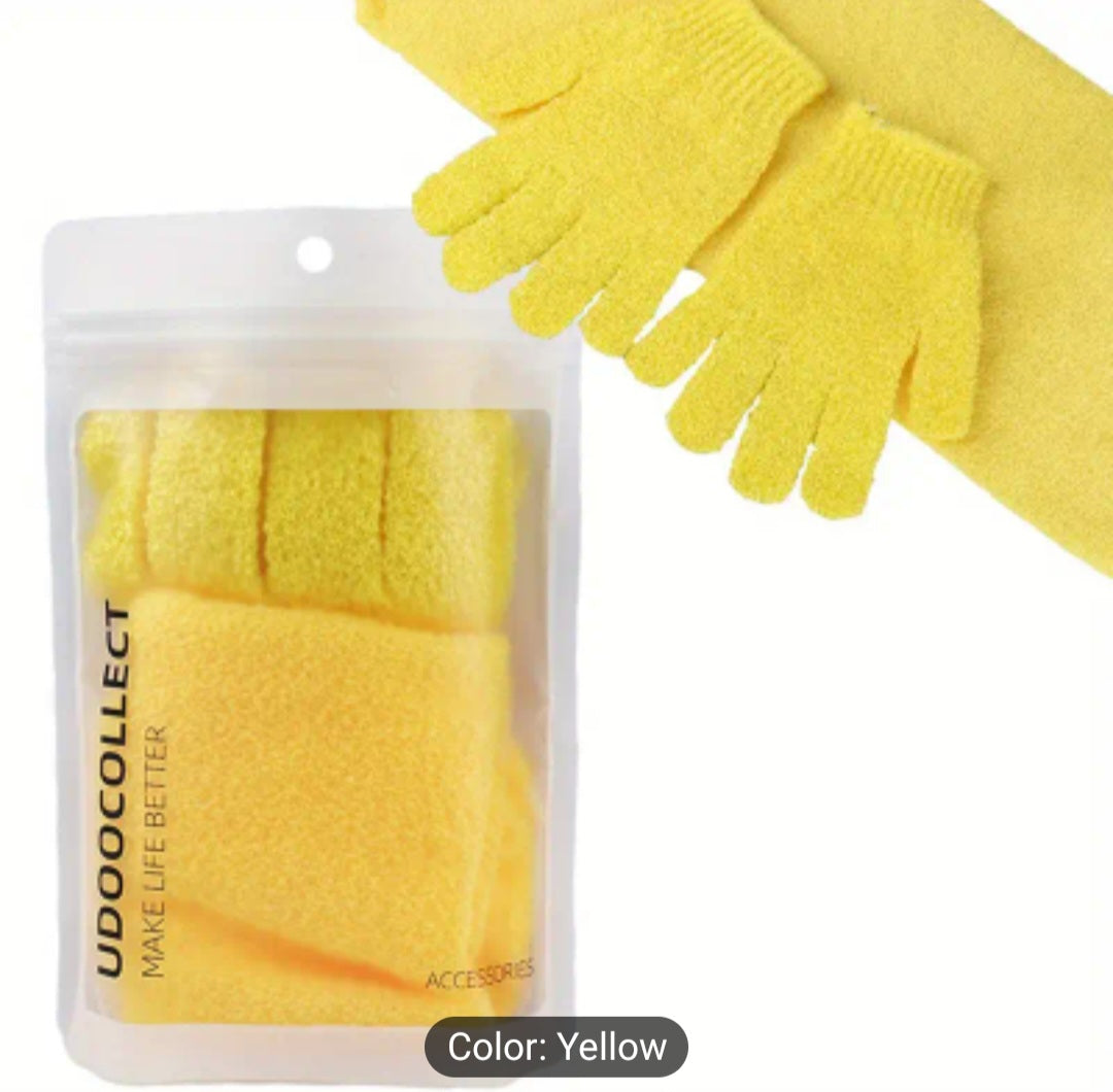 Exfoliating Back Scrubber and Gloves