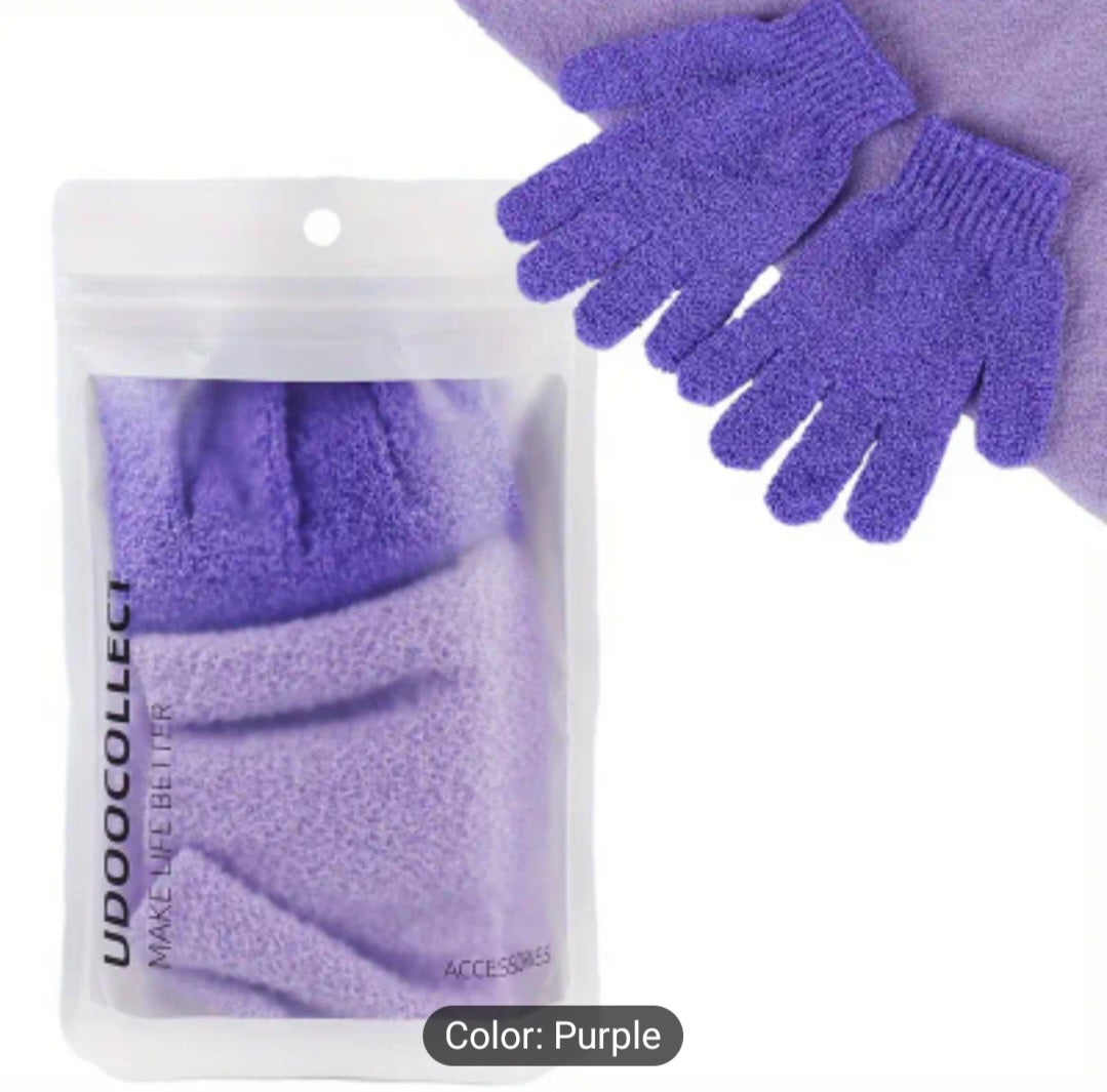 Exfoliating Back Scrubber and Gloves