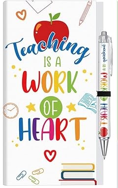 Teacher Themed Sticky Notes Set with Pen