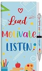 Teacher Themed Sticky Notes Set with Pen