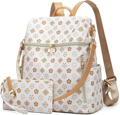 Backpack Set (2-pc) - White and Gold