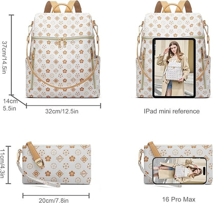 Backpack Set (2-pc) - White and Gold