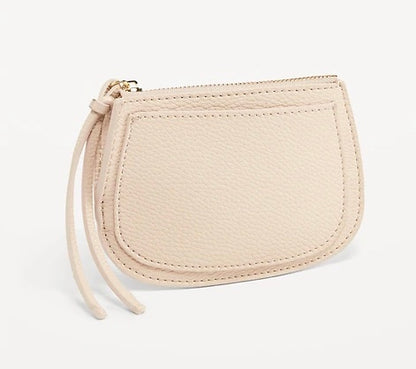 Faux Leather Keychain Wristlet