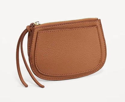 Faux Leather Keychain Wristlet