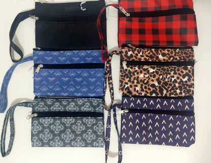 Printed Coin Wristlets