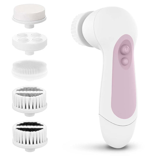 Waterproof Facial Cleansing Spin Brush (5 Heads)
