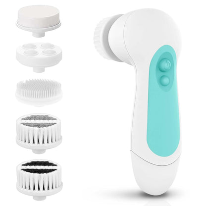 Waterproof Facial Cleansing Spin Brush (5 Heads)