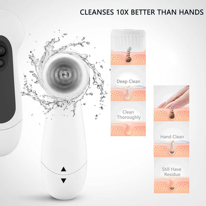 Waterproof Facial Cleansing Spin Brush (5 Heads)