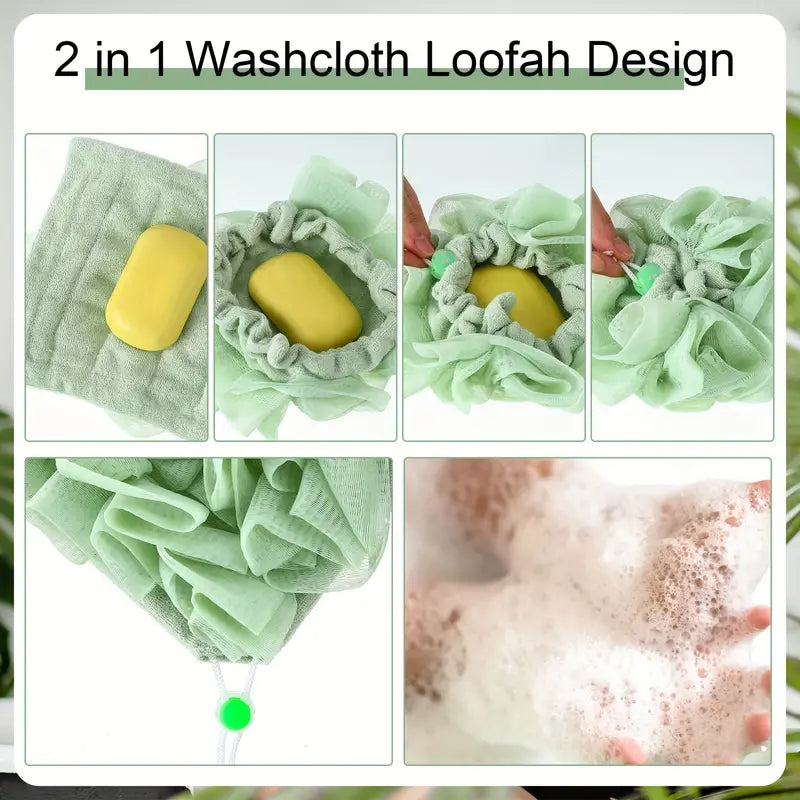 2-in-1 Loofah Sponge with String – Shape-N “U”