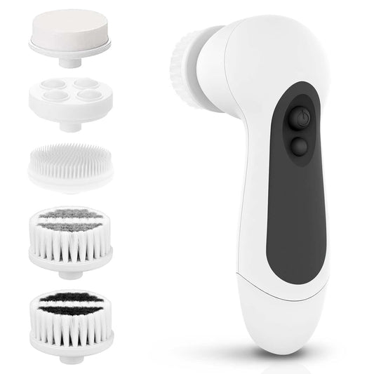 Waterproof Facial Cleansing Spin Brush (5 Heads)