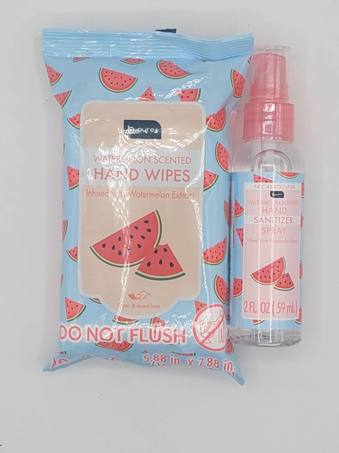 BPure Hand Sanitizer Sprays with matching Hand Wipes