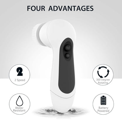 Waterproof Facial Cleansing Spin Brush (5 Heads)