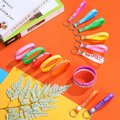 Silicone Bracelet/Key Ring Sets
