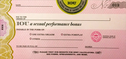 Sex Cheques (IOweU)