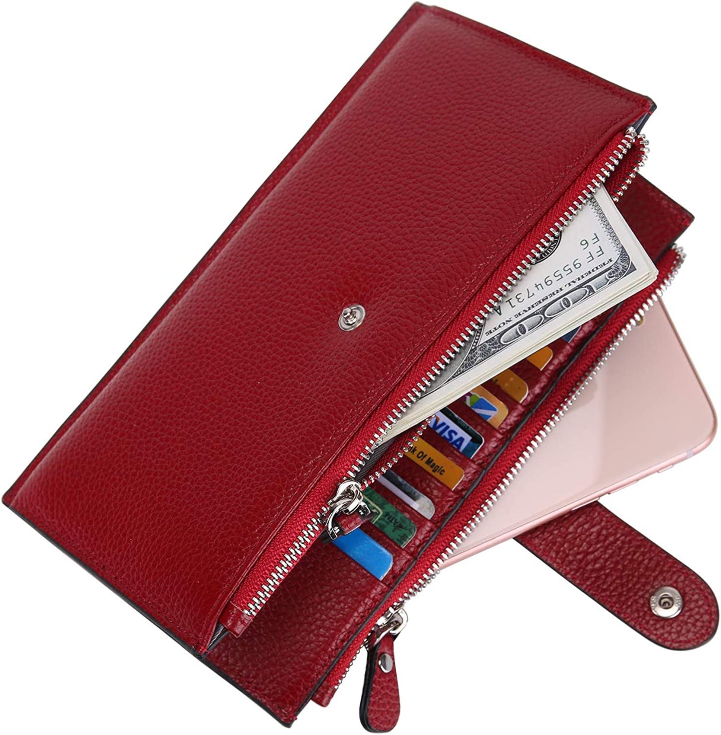 Leather Bi-Fold Organizer Wallet
