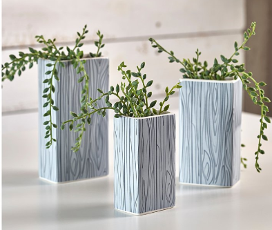 Grey Ceramic Planter Set