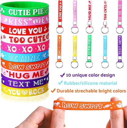 Silicone Bracelet/Key Ring Sets