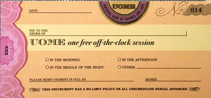 Sex Cheques (UOweMe)
