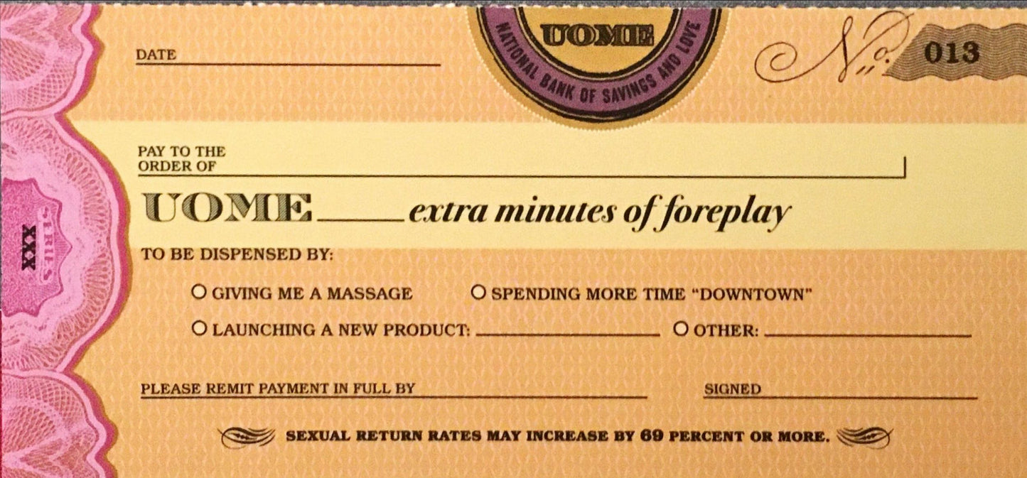Sex Cheques (UOweMe)