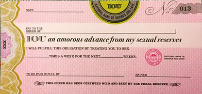 Sex Cheques (IOweU)