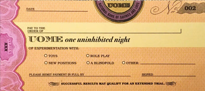 Sex Cheques (UOweMe)